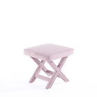 Manhattan Comfort - Abigail banc ottoman capitonné en velours style milieu du siècle 20,47" - rose-Mesure de la hauteur des jambes : 16,33 po