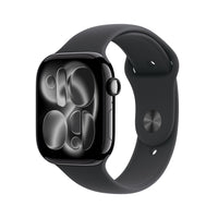 Apple - Watch Series 11 - 46 mm - GPS - Boîtier en aluminium Noir de jais avec Bracelet sport Noir, M / G-Le score de sommeil vous aide à suivre et à comprendre la qualité de vos nuits afin d’en optimiser l’effet réparateur