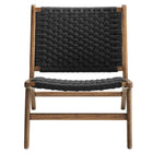 Modway - Saoirse Fauteuil d’accent en bois de corde tressée - Noir noyer-7