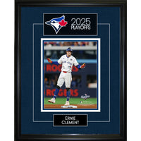 Frameworth Ernie Clement Toronto Blue Jays 2025 Playoffs - Framed Photo - 16" W x 20" H-Officially licensed by MLB featuring Ernie Clement as a key contributor during the 2025 Toronto Blue Jays playoff run