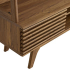Modway Render TV Stand Entertainment Center - Walnut-Two Cable Management Holes