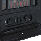 HOMCOM 16" 750/1500W Freestanding Electric Fireplace Heater - Black-Colour: Black 