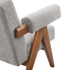Modway Lyra Boucle Fabric Armchair - Light Grey-8