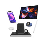Adam Elements - Station de charge sans fil 5-en-1 OMNIA Q5-Support ergonomique : Doté d’un support ergonomique pour maintenir un iPhone ou un iPad, offrant des angles parfaits pour les appels vidéo mains libres ou la création de contenu