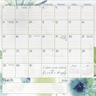 DateWorks 2026 16-Month Family Magnetic Wall Calendar - 12" x 12" - Whisper Song - English-16 tear-off monthly pages with notes section for September 2024 to December 2025