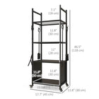 Outsunny 4-Tier Firewood Rack with 4 Tools Wheeled Wood Storage Rack-Four universal wheels allow easy mobility to any desired location