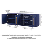 Hudson&Canal Tillman TV Stand for TV's up to 75" - Dark Blue-Product Dimensions: 15.75" L x 68" W x 23.63" H