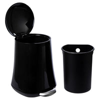 Truu Design 5L Elegant Flared Premium Trash Can - 13.5" - Black-5L in volume