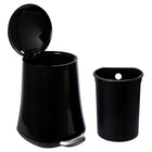 CTG – Poubelle de luxe élégante, en forme évasée, 13 po x 5 po, noir-Volume de 5 l