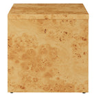 Modway Hudson 1-Drawer Burl Wood Nightstand - Natural-Non-Marking Floor Glides