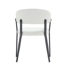 Manhattan Comfort Belle 22.4" Modern Textured Leatherette Upholstered Dining Chair - White-Delivered to you Fully Assembled! No Assembly Required