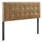 Modway Lily Vegan Leather Full Size Headboard - Toast-Faux Leather Upholstery