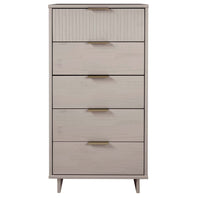 Manhattan Comfort Granville 23.62" Modern Tall Narrow Dresser - Light Grey-Modern- Contemporary with a taste of Glam -Tall and Narrow Dresser for Bedroom Use.