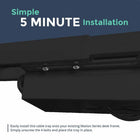 MotionGrey Under Desk Cable Management Tray - Cord Organizer for Standing Desks & Workstations - Black-Easy Screw-In Installation: Comes with screws for secure mounting to most desks-ideal for home offices, gaming setups, or professional workstations