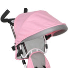 Qaba - Tricycle poussette 6 en 1 pour bébé avec panier et canopée - rose-Harnais de sécurité à 5 points et barre de sécurité pour maintenir l’enfant, offrant une tranquillité d’esprit aux parents 
