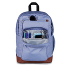 JanSport Cool Student Backpack - Lavender Ash-Front utility pocket with organizer