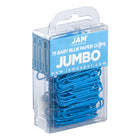 JAM Paper Colourful Jumbo Paper Clips - 2"- Baby Blue - 75 Pack -Size: 2 inches (Large/Jumbo) | Keep your stacks of paper organized with coloured paper clips