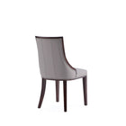 Manhattan Comfort - Lot de 4 chaises de salle à manger traditionnelles Fifth Avenue 18,5 po en similicuir gris-Livré chez vous entièrement assemblé Aucun assemblage requis