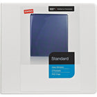 Staples Standard View Binder with D-Rings - 1" - White-Slant rings have a high page capacity compared to same size round rings