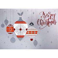 Rosedale Gold General Christmas Greeting Cards/Envelopes - 5-1/2" x 8" - Silver Ornaments - 6 Pack-Card shop quality greeting cards