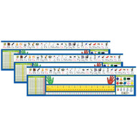 North Star Teacher Resources - Manuscrit traditionnel primaire comptant 1-120 plaques de bureau - 3 paquets de 36-Améliorez les niveaux d'apprentissage avec ces références de bureau pratiques