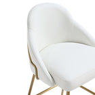 Manhattan Comfort Gracie 22" Modern Leatherette Upholstered Counter Stool - White and Gold - 3 Pack-Features High Density Foam Filled For Comfort and Durability. 