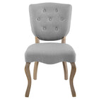 Modway Array Dining Side Chair - Light Grey - 2 Pack-Non-Marking Foot Caps