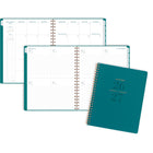 AT-A-GLANCE 2026-2027 Signature Lite Weekly/Monthly Academic Planner - 11" H x 8-3/8" W - Teal - Bilingual-Weekly: one week per two-page spread, Monday - Sunday layout with ruled appointment times and notes section