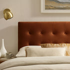 Modway Emily Stain-Resistant Performance Velvet Queen Size Headboard - Rust-Queen Size Headboard