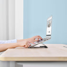 ShoppingAll Aluminum Portable Foldable Laptop Support Stand - Silver-Supports most laptops from 9" to 17" (incl. 11–15.6")