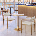 Zuo Bite Bistro Table - Beige/Gold-Maximum Weight Capacity: 20