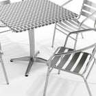 Flash Furniture – Table carrée de 31,5 po en aluminium avec 4 sièges à traverses, intérieur/extérieur (TLH32SQ017BCHR4)-7