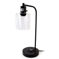 Sully Glass Desk Lamp-Desk Lamp With Wireless Charger