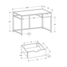 Monarch Specialties 7220 42" Computer Desk - Black/Black Metal-Compact design and contemporary style ideal for smaller home offices