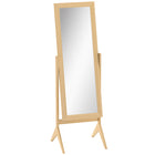HOMCOM Full Length Mirror - 18.5" W x 58.25" H - Brown-Simple design goes well with any décor 