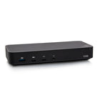 C2G - USB-C 11-en-1 Hybrid DisplayLink Triple 4K station d’accueil - Noir-Alimentation de 130 W pour supporter les écrans et appareils connectés