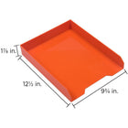 JAM Paper - Plateaux de rangement en papier empilables, orange, paquet de 2-Plateaux empilés au format lettre : 9,75 pouces de largeur x 12,5 pouces de longueur x 3,875 pouces de hauteur