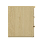 Manhattan Comfort Molly 26" Modern Nightstand 2-Piece Set - Natural Oak-Perfect for Bedside Storage, Lamps or Display Items