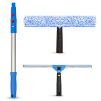 Gritt Commercial Pro Window Washing Cleaning Kit with - 18" Squeegee - 18" Washer - 20" Pole-3 tools for professional window cleaning