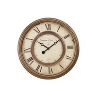 Monarch Specialties Clocks 20" Round Wall Clock - Antique Brown -Add a touch of timeless elegance to your home with this stunning 20" round wall clock in antique brown