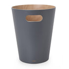 Umbra Woodrow Waste Can - Charcoal-Dimensions: 9 dia. X 11"