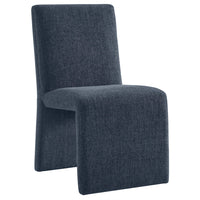 Modway Emory Fabric Upholstered Dining Side Chair - Slate Blue-Versatile Slipper Chair