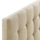 Modway Lily Upholstered Fabric Full Headboard - Beige-Full Wood Post distance - 52.95 inches