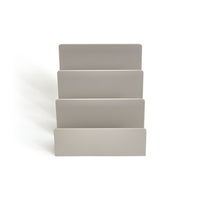 TRU RED 3-Slot Plastic Letter Sorter - Grey-Quickly organize and store letters, mail, and other documents