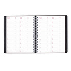 Brownline 2027 Four-Person Daily Professional Appointment Book with Twin-Wire Binding - 11" x 8-1/2" - Black-Saturday and Sunday on the same page