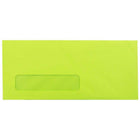 JAM Paper #10 Window Envelopes, 4 1/8 x 9.5, Brite Hue Ultra Lime Green, 1000 Pack (5156480B)-Ultra lime green