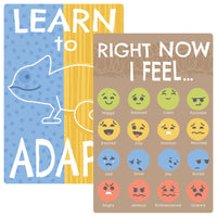 TREND enterprises Inc Ready To Grow Learning Poster - Set of 8-Support students' emotional awareness, regulation, & empathy with nature-inspired posters