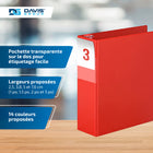 Davis Group Super économie, Reliure à anneaux en “D” inclinés 3 po, paquet de 6 – Rouge-Anneau En D, Non Verrouillable