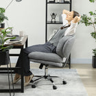 HOMCOM Armless Office Chair with Padded Seat and Tilt Function - Grey-The tilt function lets you gently rock back and forth for added comfort