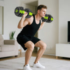 Soozier - Ensemble D’Haltères Réglables 4-En-1 - Ensemble De Poids Libres 55 Lb - Vert-Ajoutez ou réduisez le poids pour garantir un entraînement confortable  
